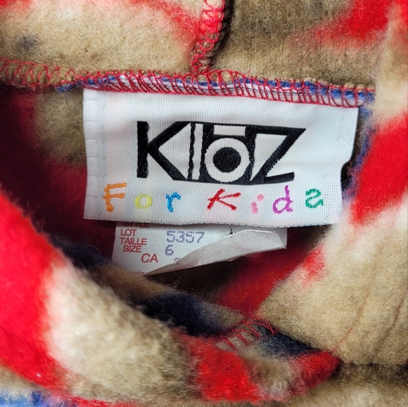Vintage Rare Bear Fleece Hoodie by KloZ For Kids - Picture 6 of 7